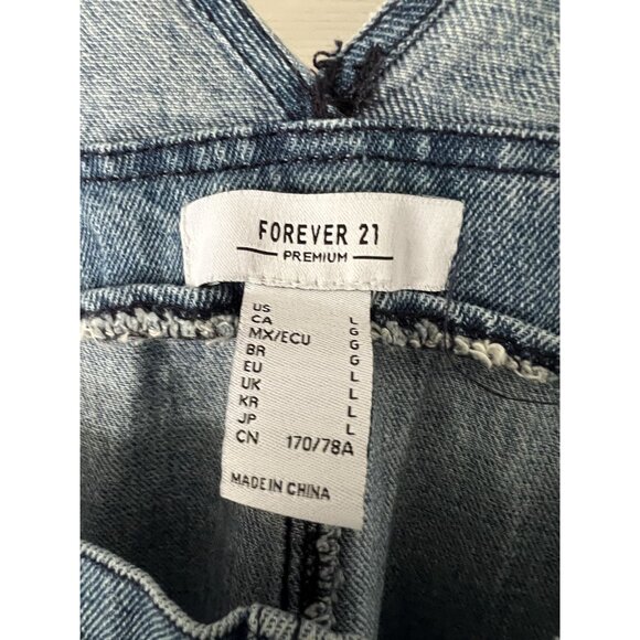 Forever 21 Denim Overall Jumpsuit Women’s Small | Blue Jean Overalls Y2K Trend - Picture 4 of 5